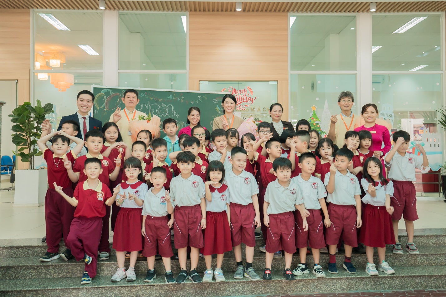 Practicing oral care skills with Japanese dentists