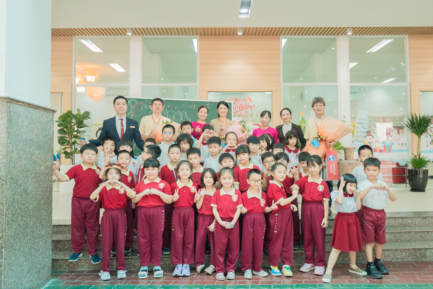 Practicing oral care skills with Japanese dentists