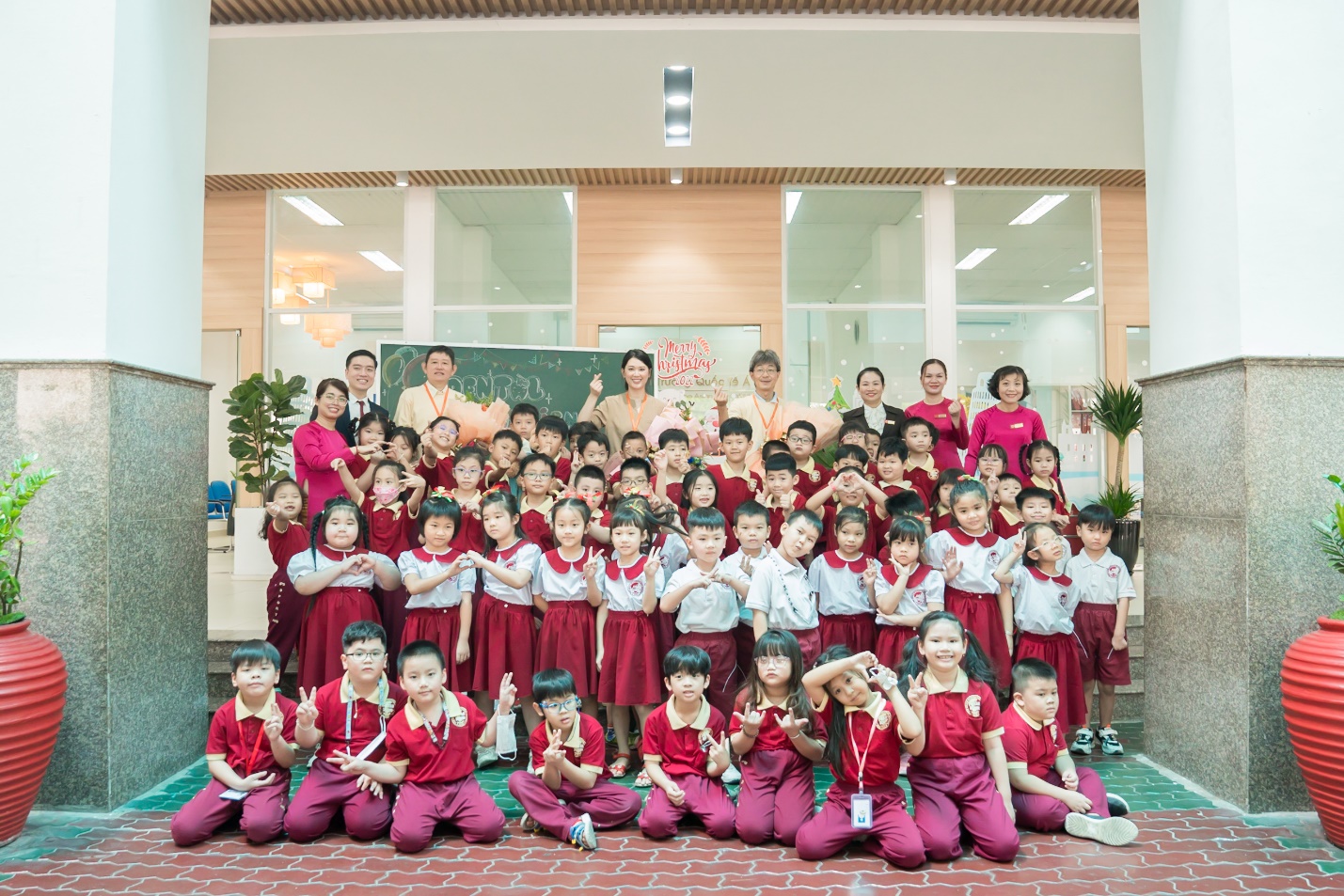 Practicing oral care skills with Japanese dentists